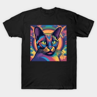 Psychedelic Siamese Cat T-Shirt